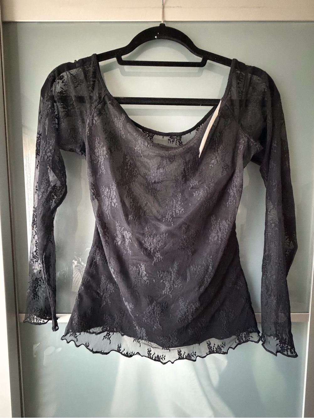 NWT Abercrombie & Fitch Black Lace Top